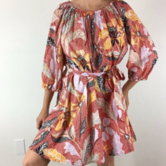 Elizabeth + James Spotted Garden Tie Waist Dress - Picture 2 of 10